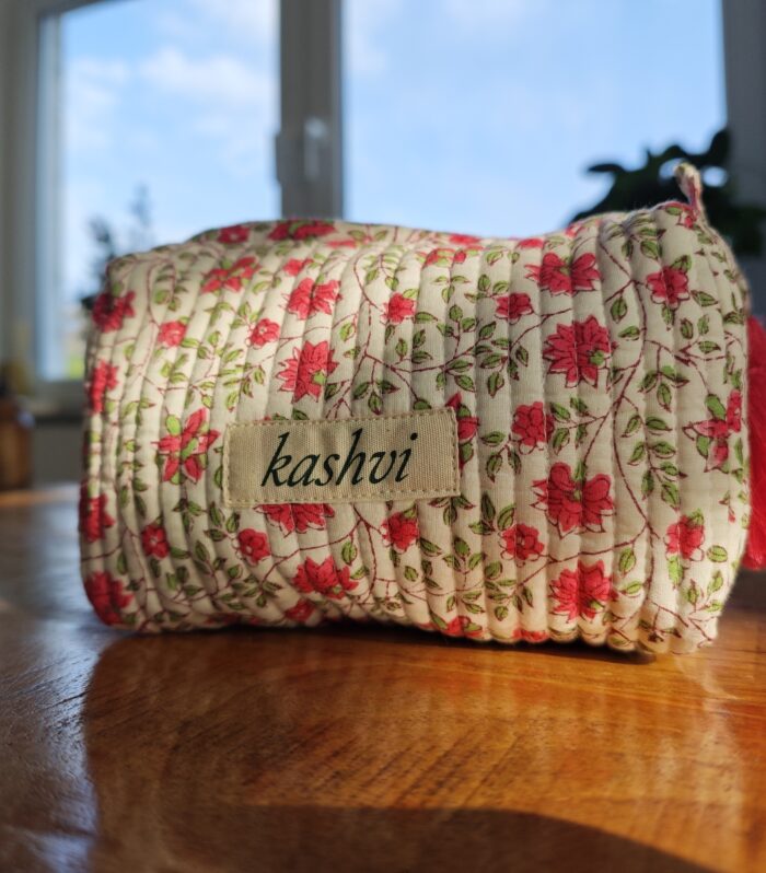 Indu Wash Bags (Klein) - Pink Flowers